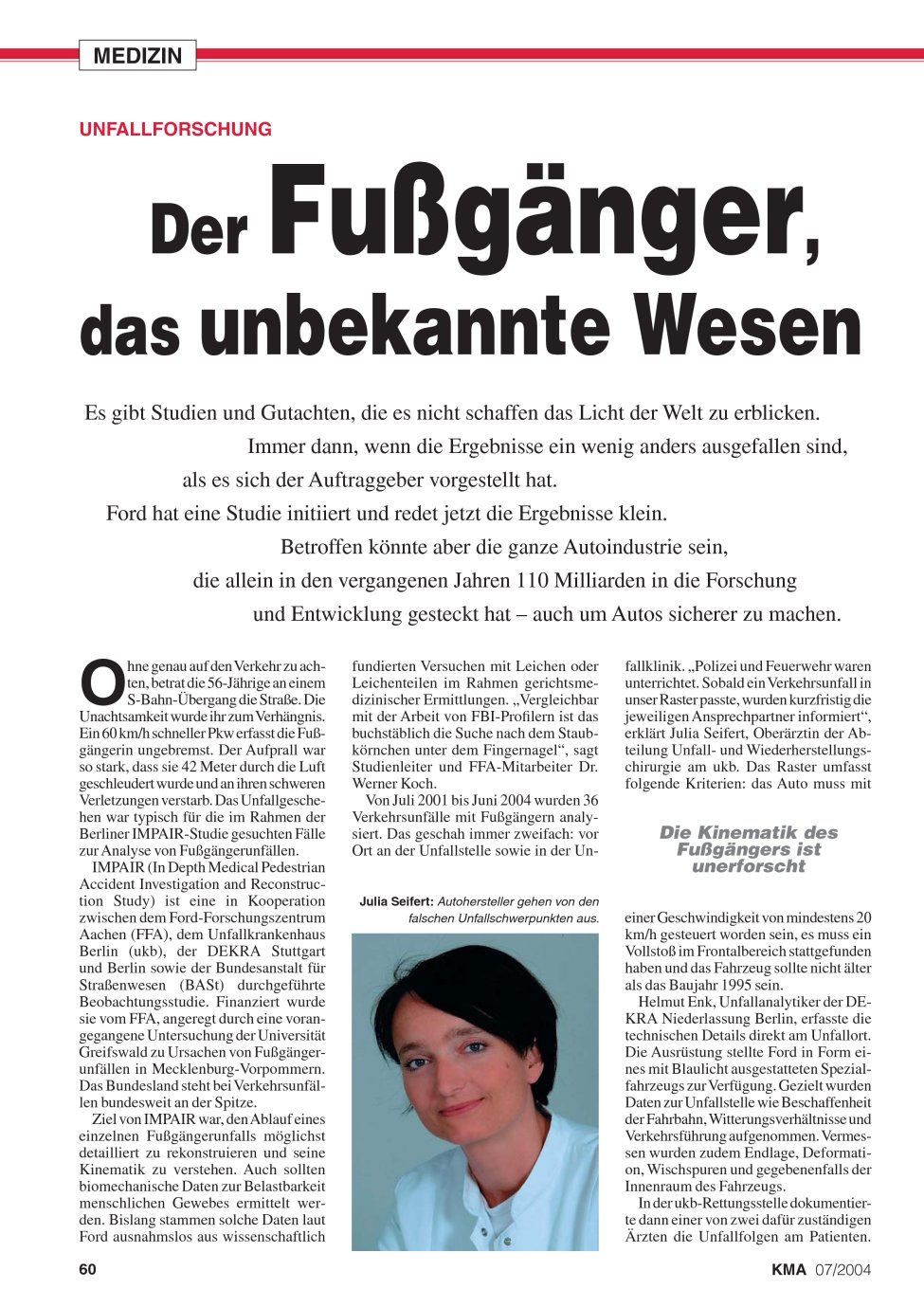 Vorschauseite 1: Der Fußgänger, das unbekannte Wesen