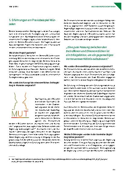 Vorschauseite 5: Ehrenamtliche Erstbegleitung von Menschen mit Demenz – eine Maßnahme der Nationalen Demenzstrategie