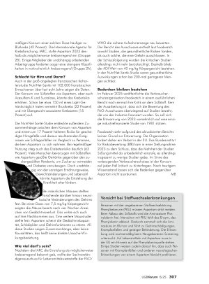 Vorschauseite 2: Aspartam Schädlicher als gedacht?