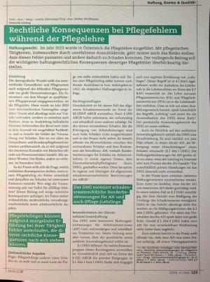Vorschauseite 2: Rechtliche Konsequenzen beiPflegefehlern während der Pflegelehre
