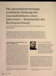 Vorschauseite 1: Die personalvertretungsrechtliche Stellung des Geschäftsführers eines Jobcenters - Kontinuität der Rechtsprechung?