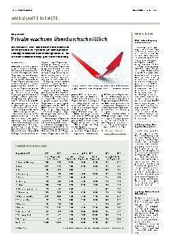 Vorschauseite 1: Privatwachsen überdurchschnittlich
