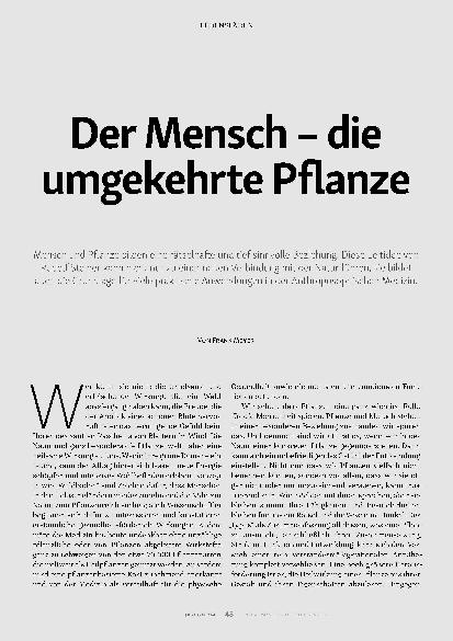 Vorschauseite 1: Der Mensch – die umgekehrte Pflanze
