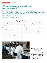 Vorschauseite 1: "Transplantationsmedizin ist Teamwork"