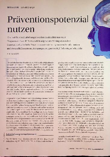 Vorschauseite 1: Präventionspotenzial nutzen
