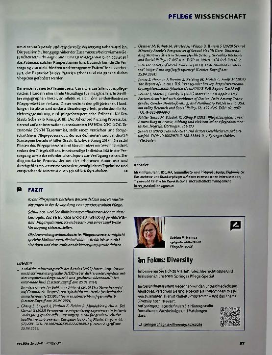 Vorschauseite 4: Verstehen, respektieren, pflegen