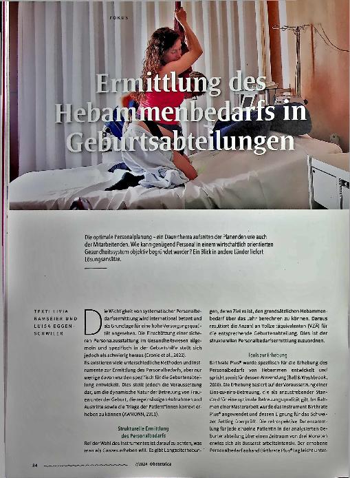 Vorschauseite 1: Ermittlung des Hebammenbedarfs in Geburtsabteilungen