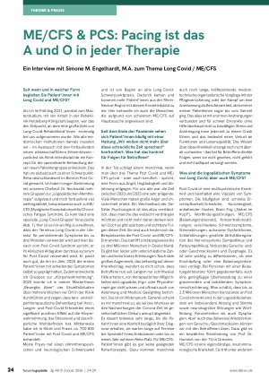 Vorschauseite 1: ME/CFS & PCS: Pacing ist das A und O in jeder Therapie