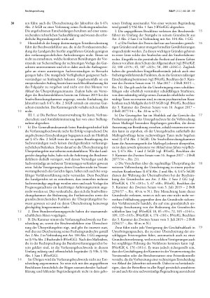 Vorschauseite 2: Verletzung von Art. 2 Abs. 2 S. 2 GG i. V. m. Art. 104 Abs. 1 GG durch verspätete Entscheidung über die Fortdauer der Unterbringung im Maßregelvollzug