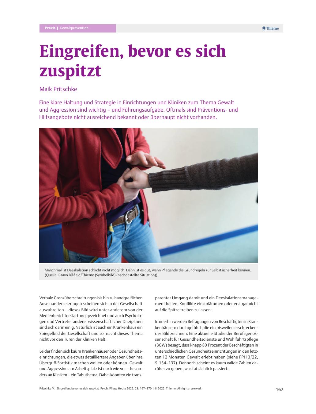 Vorschauseite 1: Eingreifen, bevor es sich zuspitzt