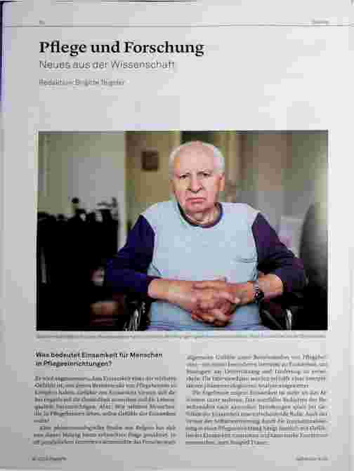 Vorschauseite 1: Pflege und Forschung: Neues aus der Wissenschaft