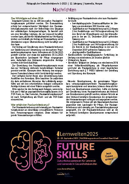 Vorschauseite 6: Pädagogik der Gesundheitsberufe 1-2025