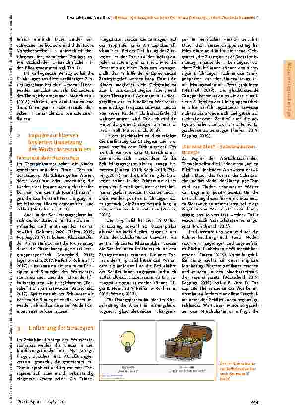 Vorschauseite 2: Was sich bewährt hat: Impulse zur klassenbasierten Umsetzung strategieorientierter Wortschatzförderung mit dem „Wortschatzsammler“