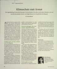 Vorschauseite 1: Klimaschutz statt Armut