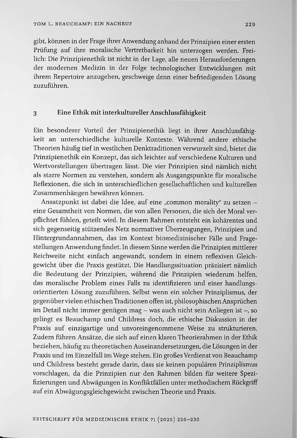 Vorschauseite 4: Tom L. Beauchamp: Ein Nachruf