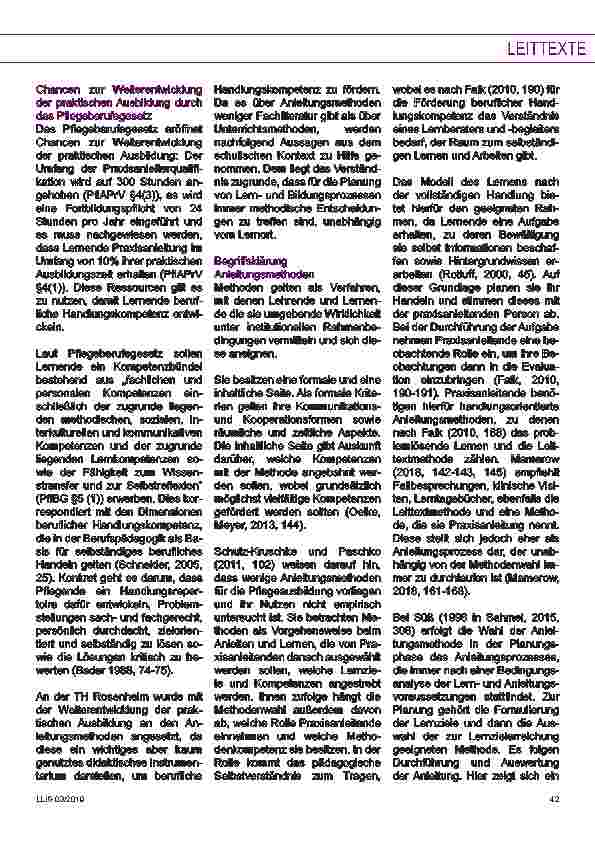 Vorschauseite 2: In der praktischen Pflegeausbildung mit Leittexten lernen. Eine handlungsorientierte Methode für die Praxisanleitung.
