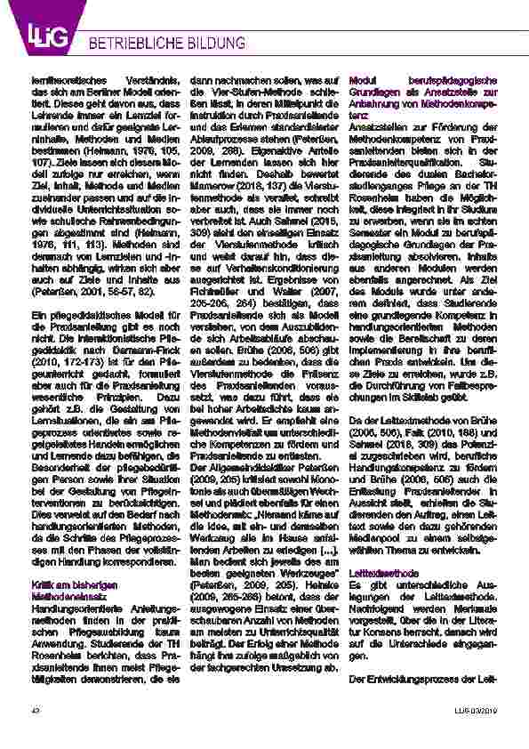 Vorschauseite 3: In der praktischen Pflegeausbildung mit Leittexten lernen. Eine handlungsorientierte Methode für die Praxisanleitung.