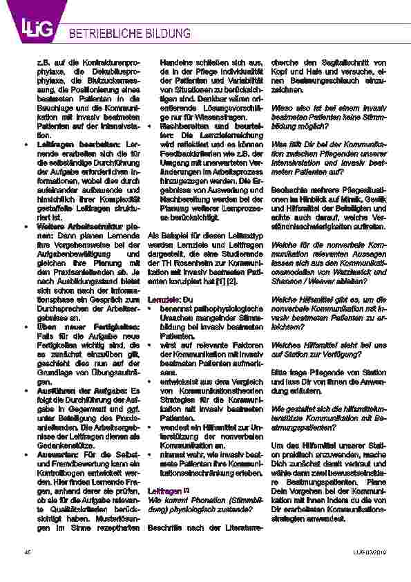 Vorschauseite 5: In der praktischen Pflegeausbildung mit Leittexten lernen. Eine handlungsorientierte Methode für die Praxisanleitung.