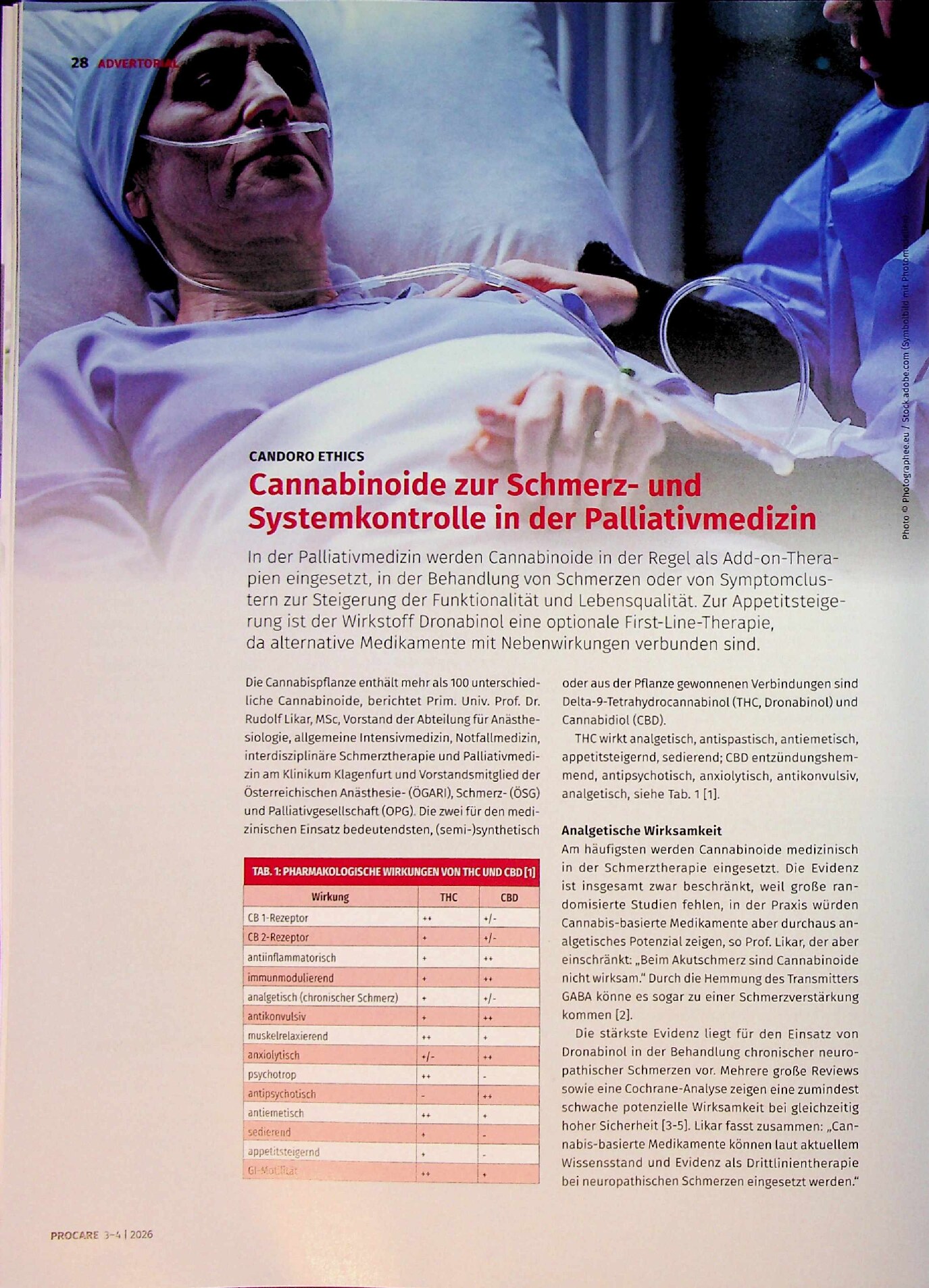 Vorschauseite 1: Cannabinoide zur Schmerz- und Symptomkontrolle in der Palliativmedizin