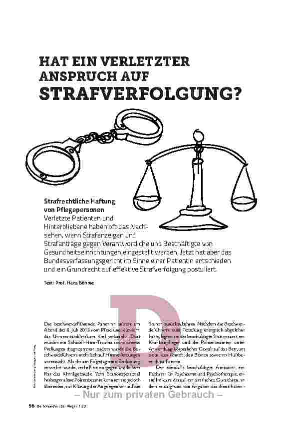 Vorschauseite 1: HAT EIN VERLETZTER ANSPRUCH AUF STRAFVERFOLGUNG?