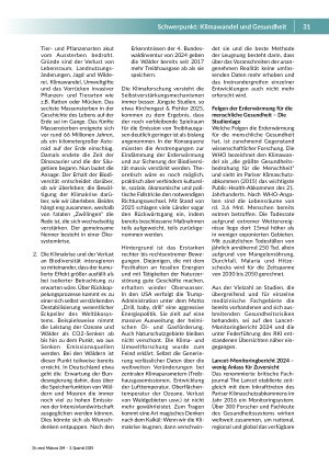 Vorschauseite 2: Wo aber Gefahr ist, wächst das Rettende auch? Gesundheitsrisiken der Klimadestabilisierung