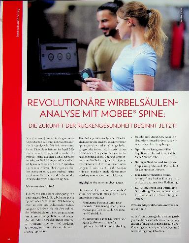 Vorschauseite 1: Revolutionäre Wirbelsäulenanalyse mit Mobee Spine