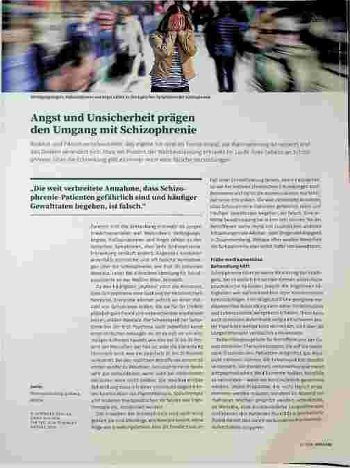 Vorschauseite 1: Angst und Unsicherheit prägen den Umgang mit Schizophrenie.