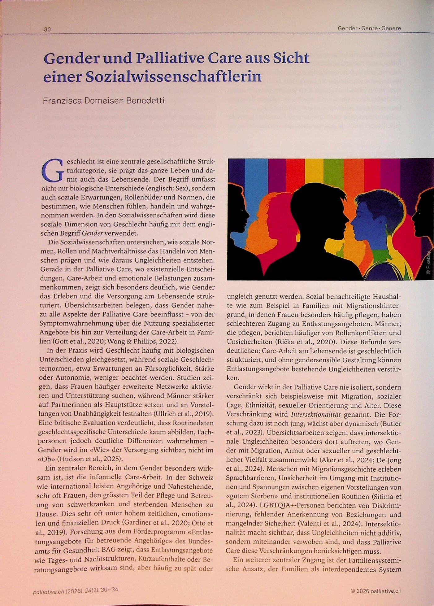 Vorschauseite 1: Gender und Palliative Care aus Sicht einer Sozialwissenschaftlerin