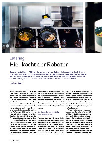 Vorschauseite 1: Catering Hier kocht der Roboter