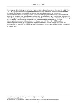 Vorschauseite 4: Zum Widerruf der Registrierung – §§ 27 Abs. 1, 32 BtOG