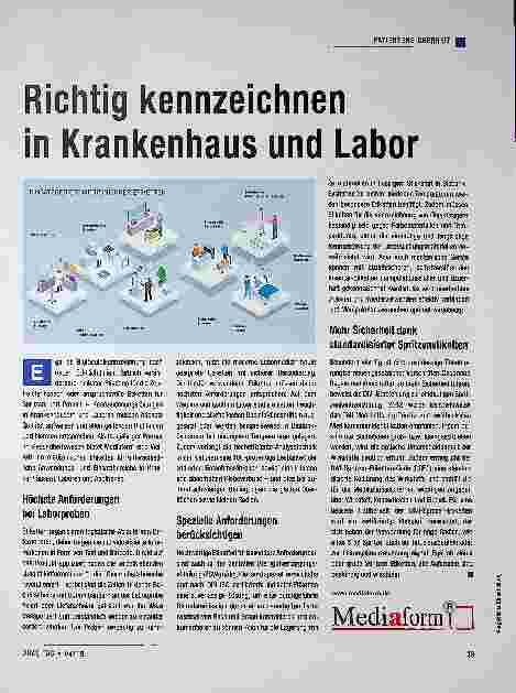 Vorschauseite 1: Richtig kennzeichnen in Krankenhaus und Labor Zellmaterialien