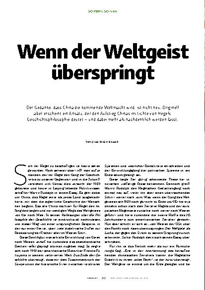 Vorschauseite 1: Wenn der Weltgeist überspringt