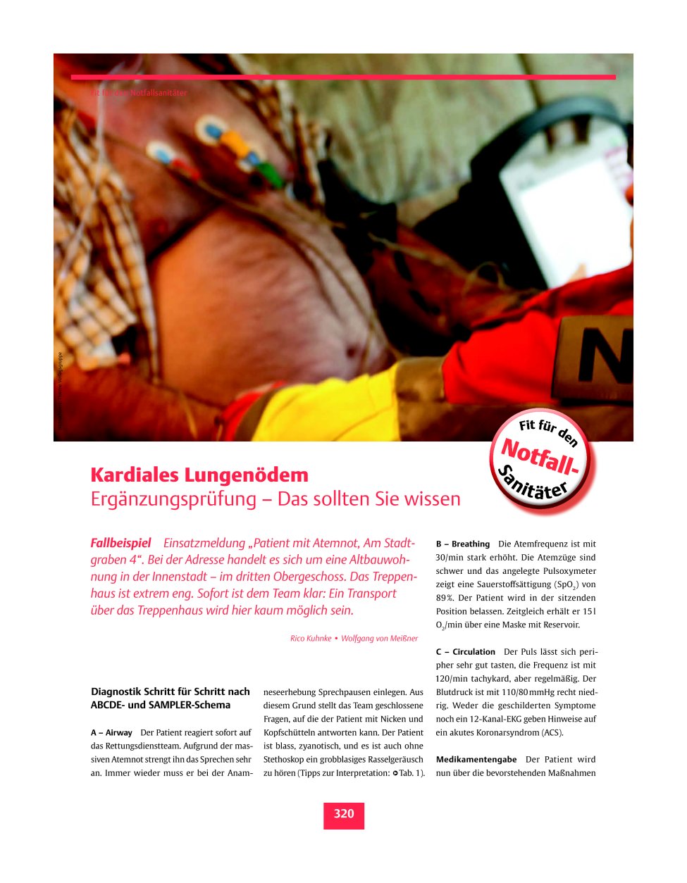 Vorschauseite 1: Kardiales Lungenödem ? Ergänzungsprüfung ? Das sollten Sie wissen