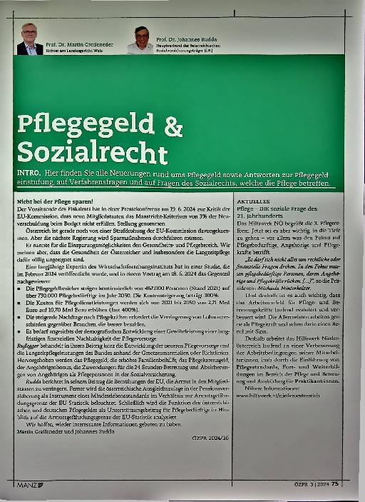Vorschauseite 1: Pflegebedürftigkeit und Armutsgefährdung