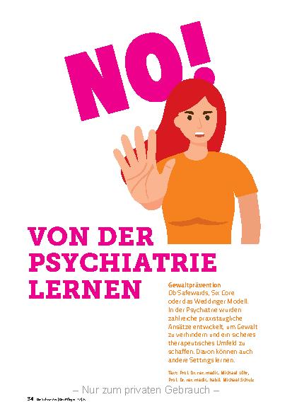 Vorschauseite 1: Nein! Von der Psychiatrie lernen.