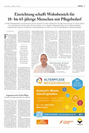 Vorschauseite 1: Einrichtung schafft Wohnbereich für 18- bis 65-jährige Menschen mit Pflegebedarf