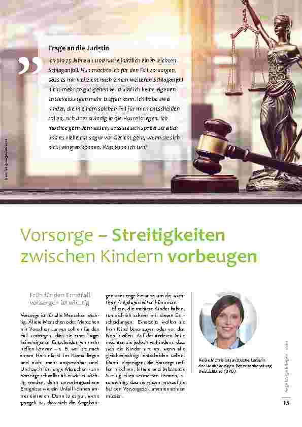 Vorschauseite 1: Vorsorge – Streitigkeiten zwischen Kindern vorbeugen