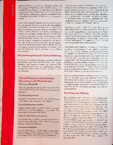 Vorschauseite 3: Next Generation Physio Was beim Bewerbungsgespräch wirklich zählt