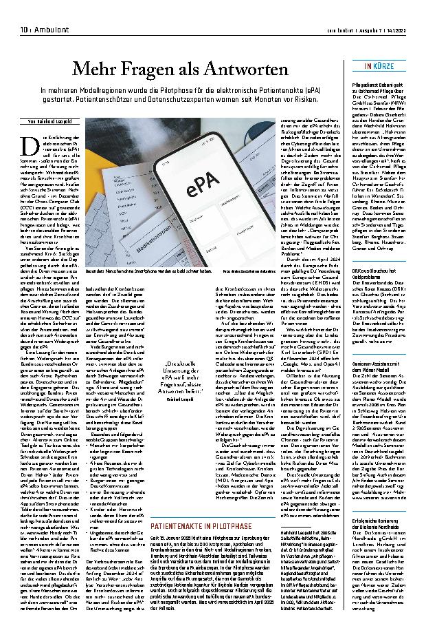 Vorschauseite 1: Mehr Fragen als Antworten
