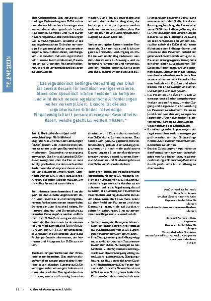 Vorschauseite 3: Digitale Therapie mit DiGA: Krise oder digitaler Aufbruch?
