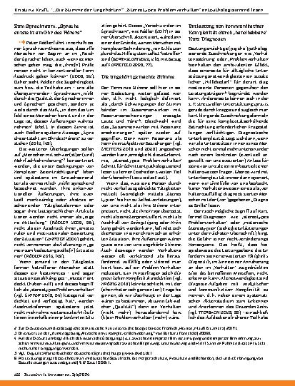 Vorschauseite 2: „Die Stimme der Ungehörten“: ‚Stereotypes Problemverhalten‘ entpathologisierend lesen