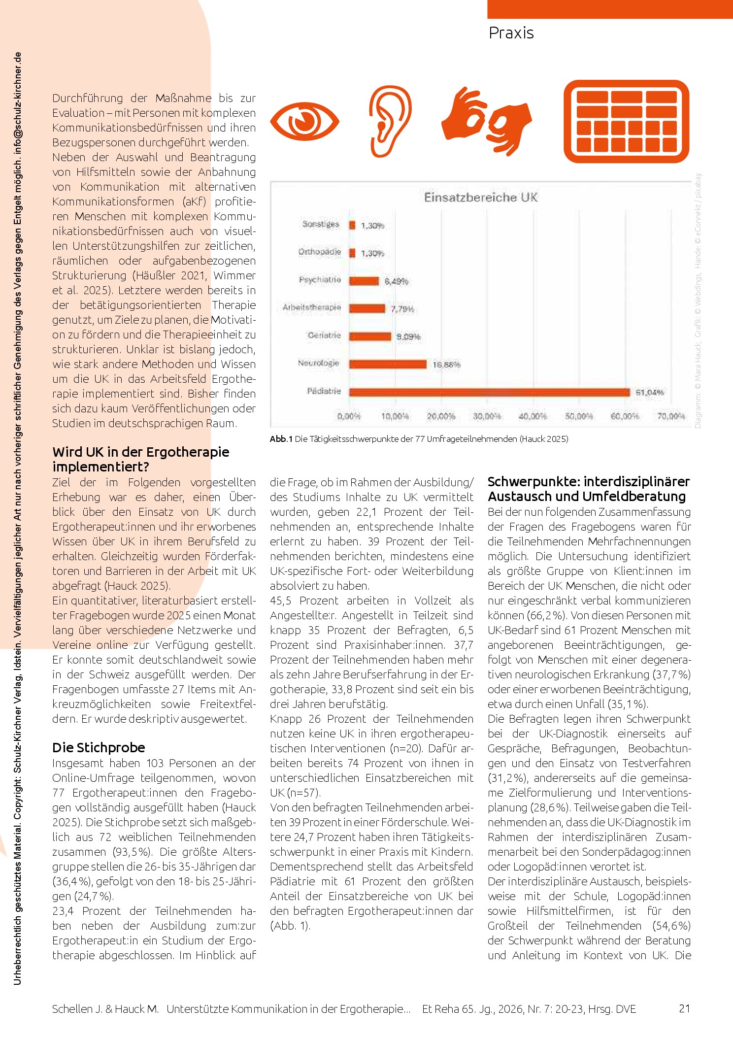Vorschauseite 2: Wo stehen wir bei der Implementierung? Unterstützte Kommunikation in der Ergotherapie