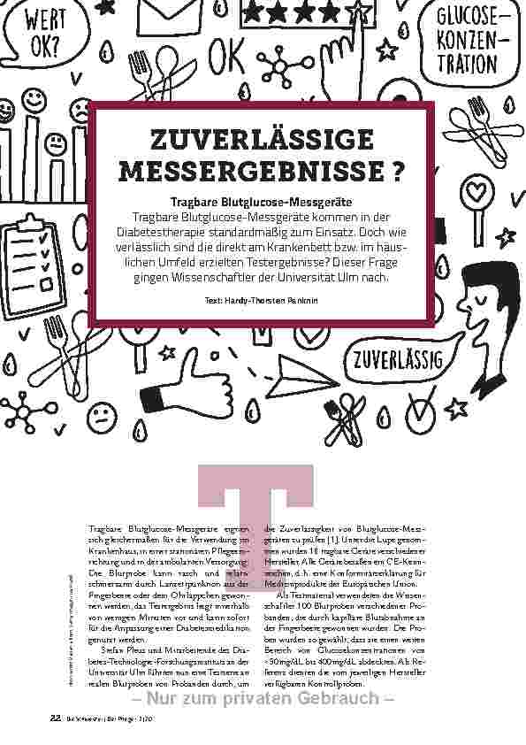 Vorschauseite 1: ZUVERLÄSSIGE MESSERGEBNISSE – Tragbare Blutzucker-Messgeräte