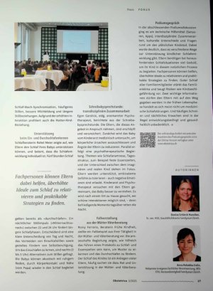 Vorschauseite 2: Schlafsymposium in Zürich ~ AlktaeBes zu frühkindlichem Schlaf