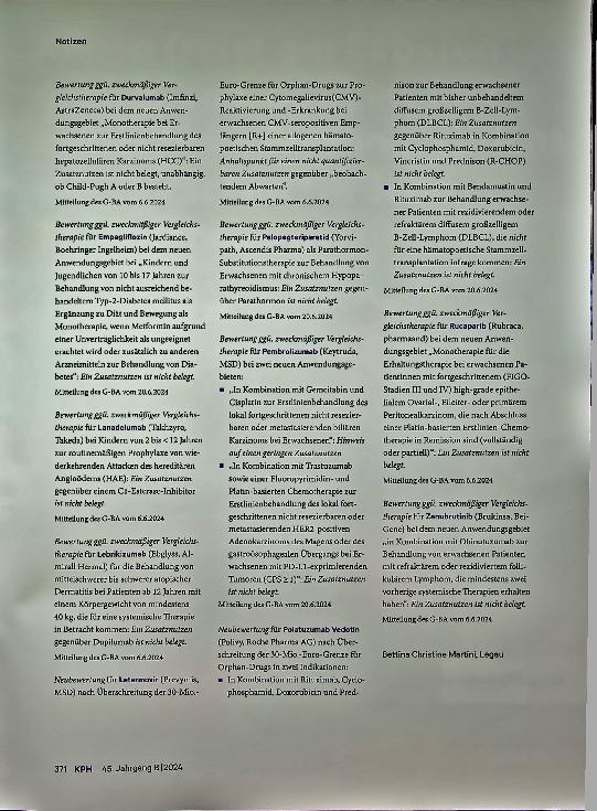 Vorschauseite 5: Dostarlimab mit erheblichem Zusatznutzen bei rezidivierendem Endometriumkarzinom