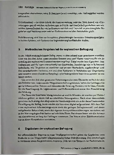 Vorschauseite 6: Pflegewissenschaftliche Politikberatung - Konzepte, Erfahrungen und Perspektiven