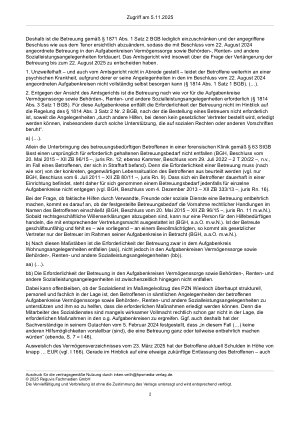 Vorschauseite 2: Zum Betreuungsbedarf – §§ 1814 Abs. 3 Satz 2 Nr. 2, 1871 Abs. 1 Satz 1 BGB; § 63 StGB
