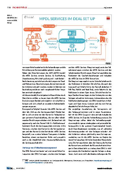 Vorschauseite 4: Vom Payer zum Player Die MPDL Services gGmbH als Infrastruktur für die Open-Access-Transformation