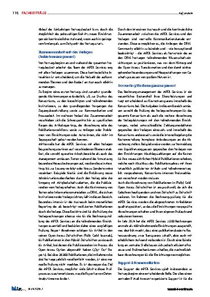 Vorschauseite 6: Vom Payer zum Player Die MPDL Services gGmbH als Infrastruktur für die Open-Access-Transformation