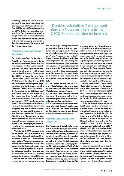Vorschauseite 2: Reform der Notfallversorgung: Patienten in den Fokus nehmen